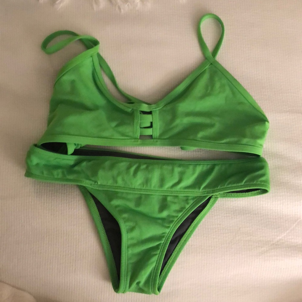 Jolyn lime green bikini set